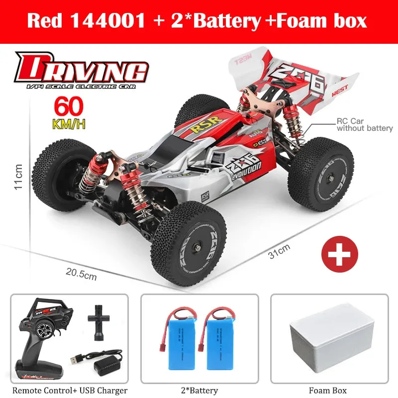 WLtoys 144001 A959-B A959 2.4G Racing RC Car 70KM/H 4WD Electric High Speed Car Off-Road Drift Remote Control Toys for Children