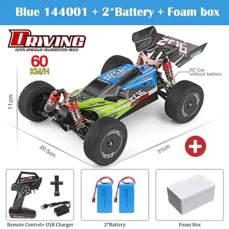 WLtoys 144001 A959-B A959 2.4G Racing RC Car 70KM/H 4WD Electric High Speed Car Off-Road Drift Remote Control Toys for Children