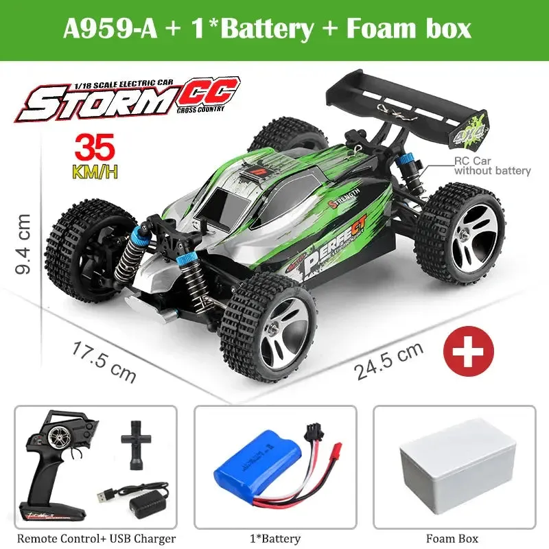 WLtoys 144001 A959-B A959 2.4G Racing RC Car 70KM/H 4WD Electric High Speed Car Off-Road Drift Remote Control Toys for Children