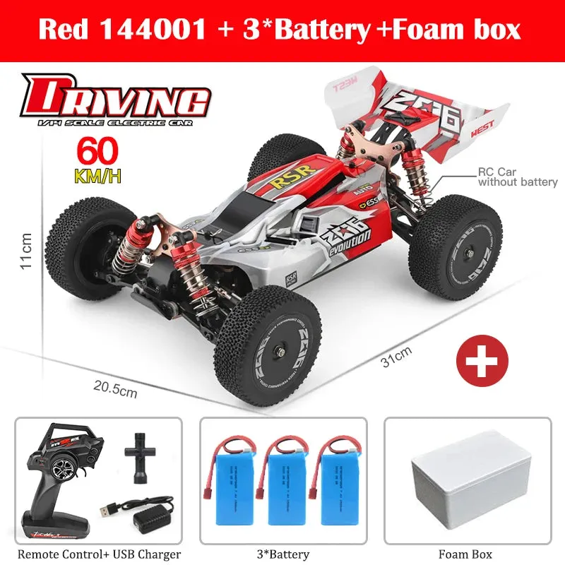 WLtoys 144001 A959-B A959 2.4G Racing RC Car 70KM/H 4WD Electric High Speed Car Off-Road Drift Remote Control Toys for Children
