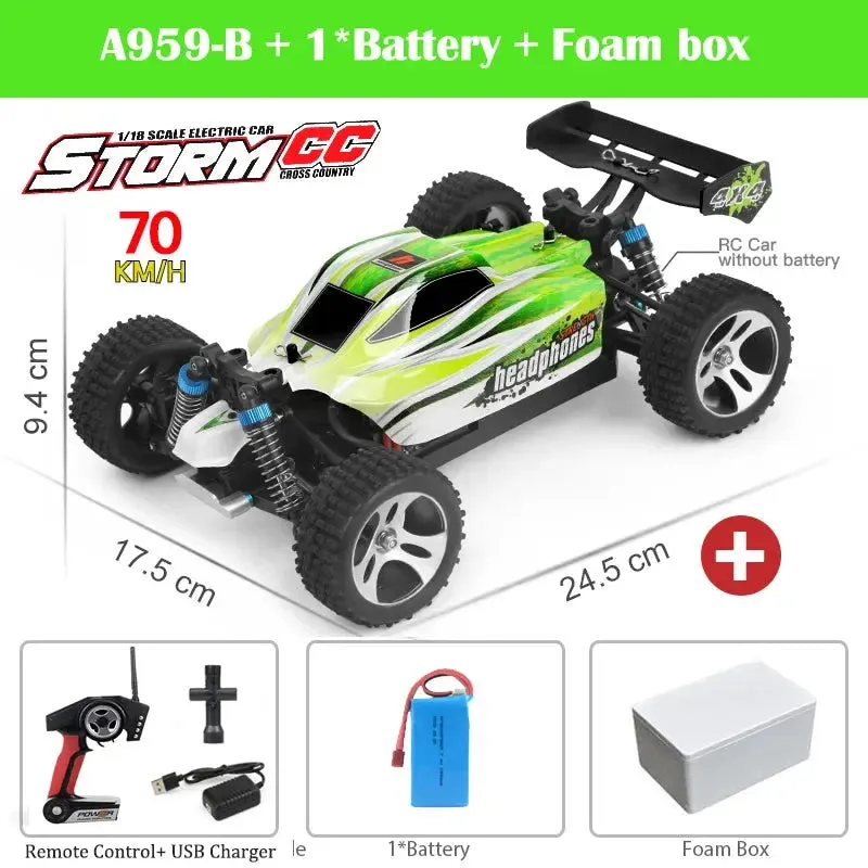 WLtoys 144001 A959-B A959 2.4G Racing RC Car 70KM/H 4WD Electric High Speed Car Off-Road Drift Remote Control Toys for Children