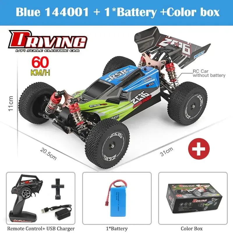 WLtoys 144001 A959-B A959 2.4G Racing RC Car 70KM/H 4WD Electric High Speed Car Off-Road Drift Remote Control Toys for Children