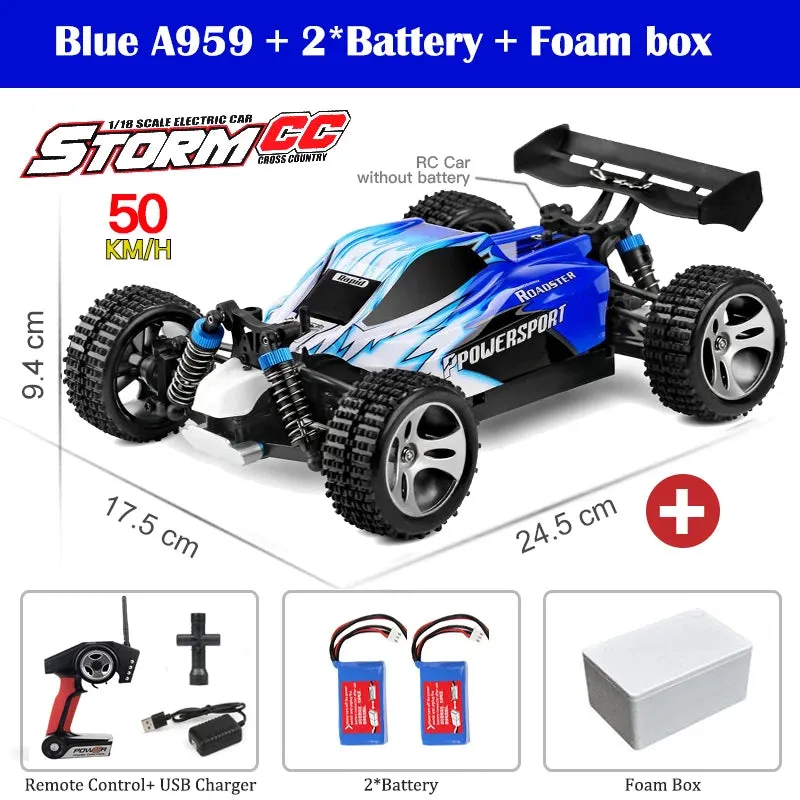 WLtoys 144001 A959-B A959 2.4G Racing RC Car 70KM/H 4WD Electric High Speed Car Off-Road Drift Remote Control Toys for Children