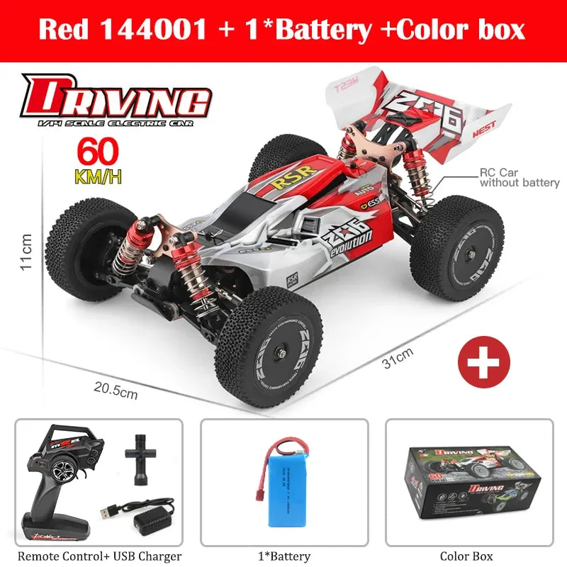 WLtoys 144001 A959-B A959 2.4G Racing RC Car 70KM/H 4WD Electric High Speed Car Off-Road Drift Remote Control Toys for Children