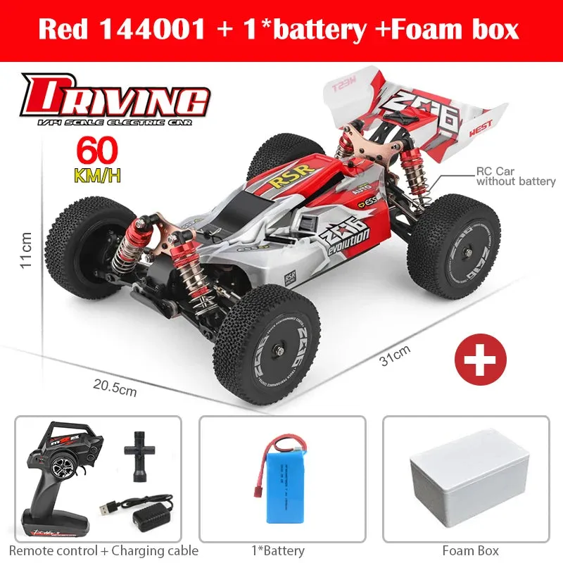 WLtoys 144001 A959-B A959 2.4G Racing RC Car 70KM/H 4WD Electric High Speed Car Off-Road Drift Remote Control Toys for Children