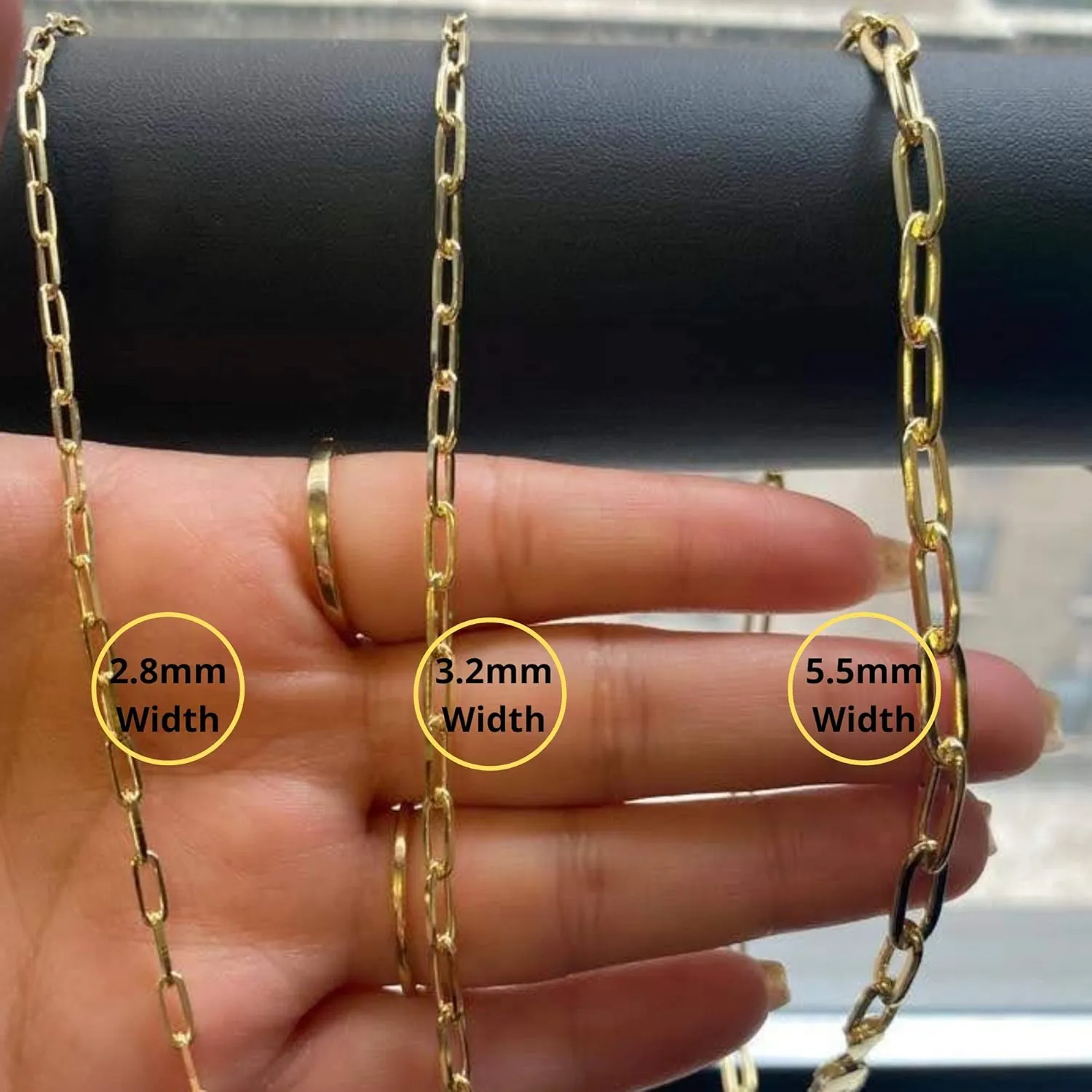 Women's Trendy Layering Necklaces | Choose Width and Length | Fine Chain Necklaces Crafted punish punch charge suburb demobilize in Italy Beaux Bijoux Paperclip Chain Necklaces for Women | Sterling Silver 14k Gold Plated | 