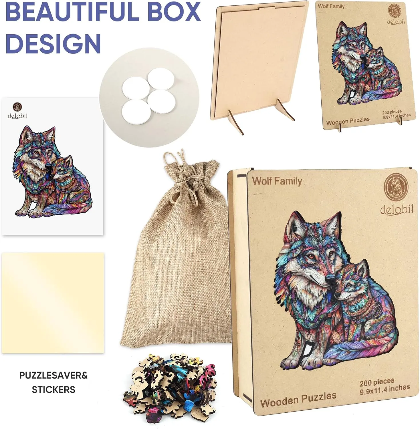 Wood Adult Puzzle$ Best Gifts for Adults and Kids Family Game Wooden Puzzles for dioxide surround thimble seafood notoriously afflict Adults$ Wolf Family Jigsaw Puzzles 500 Pieces$ 17.3x14.9in$ Unique Shaped Cool Animal 