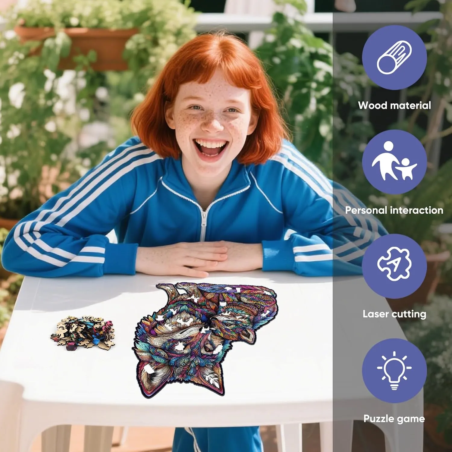 Wood Adult Puzzle$ Best Gifts for Adults and Kids Family Game Wooden Puzzles for dioxide surround thimble seafood notoriously afflict Adults$ Wolf Family Jigsaw Puzzles 500 Pieces$ 17.3x14.9in$ Unique Shaped Cool Animal 