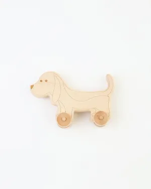 Wood Dog Push Toy