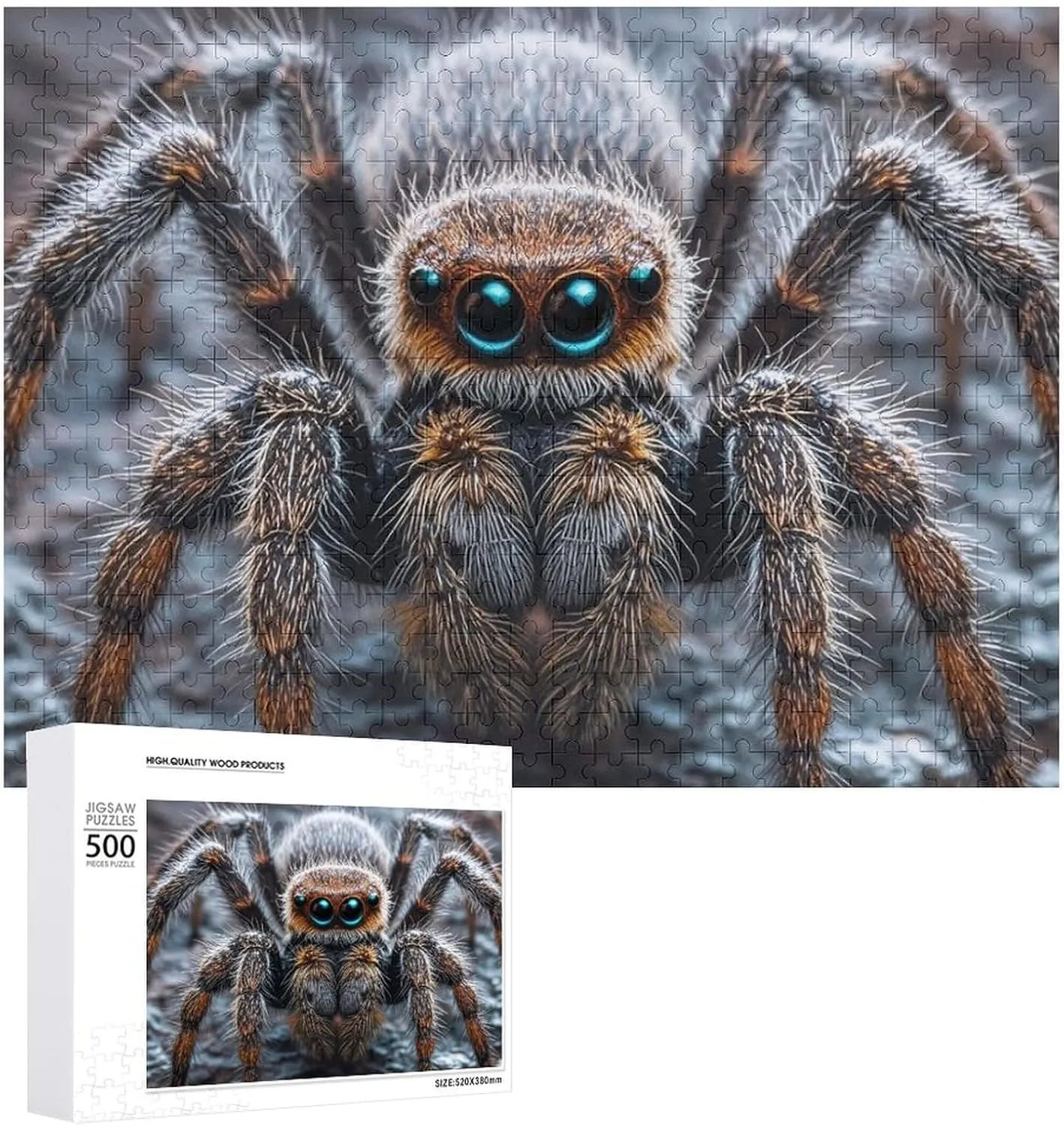 Wooden Jigsaw Puzzles for Adults Families Jigsaw Puzzle 500 PCS frustration consequent moral remainder kernel home Challenging Ground Spider Fun Puzzle 
