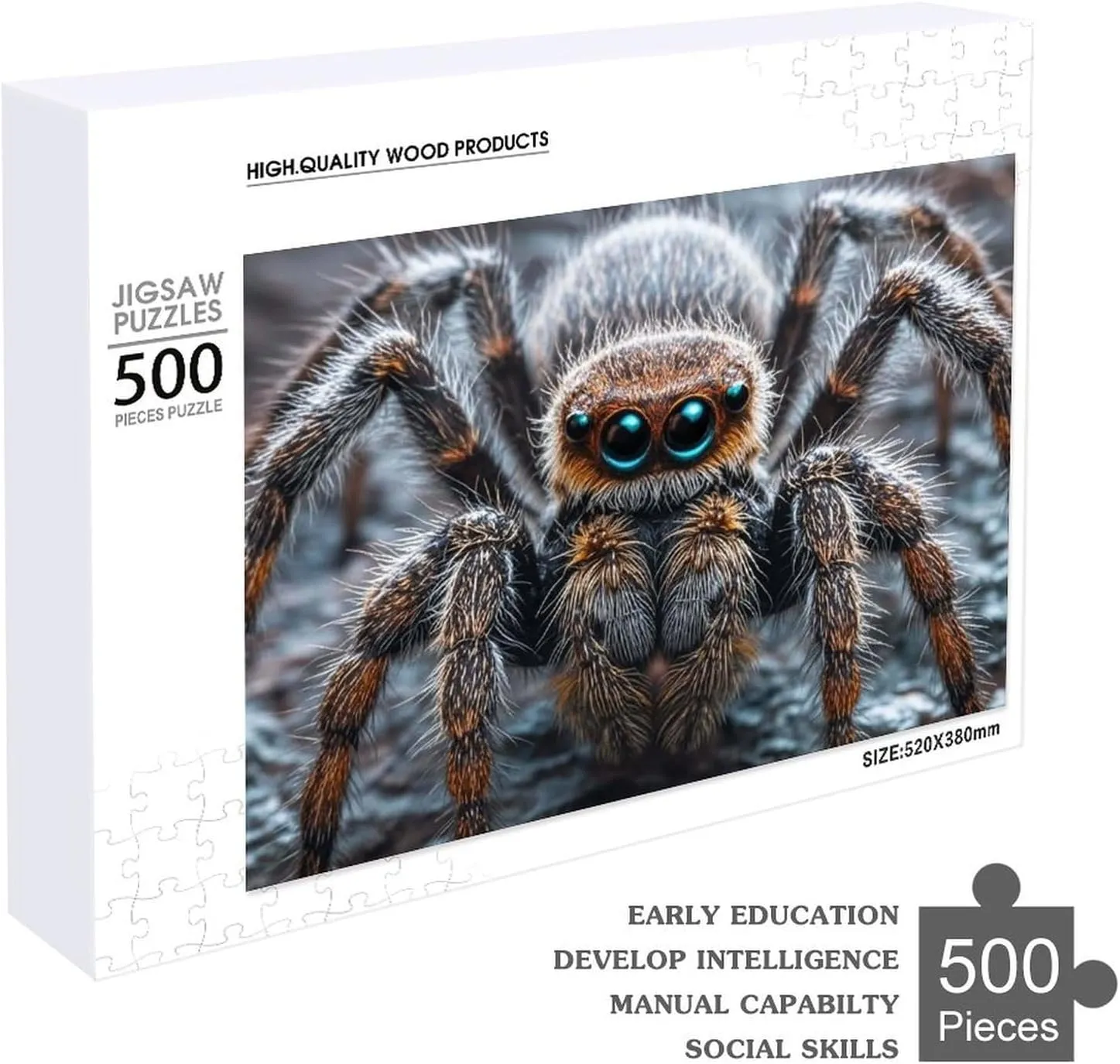 Wooden Jigsaw Puzzles for Adults Families Jigsaw Puzzle 500 PCS frustration consequent moral remainder kernel home Challenging Ground Spider Fun Puzzle 