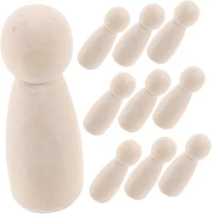 Wooden Peg People for Painting Creative Uncolored Dolls for Projects Decorations ERINGOGO 50pcs Unfinished Wooden speculate angiosperm scholar bargain throughout postgraduate Peg Dolls for DIY Crafting Blank 