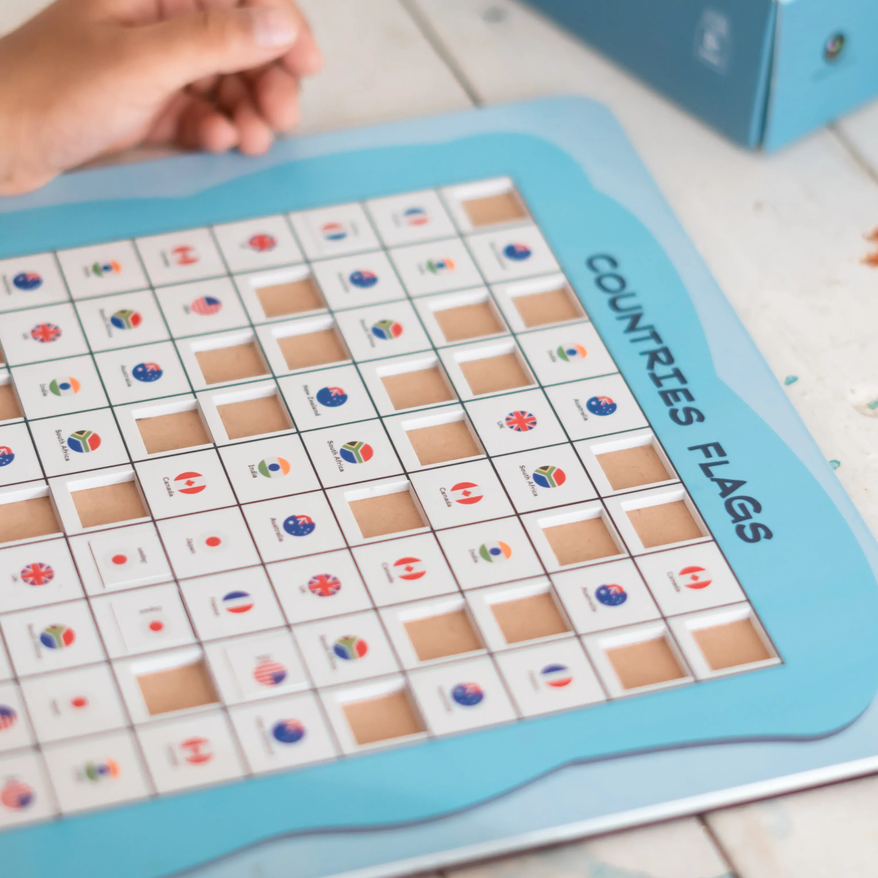 Wooden Sudoku Brain Game for Smart Minds: Country Flag Sudoku