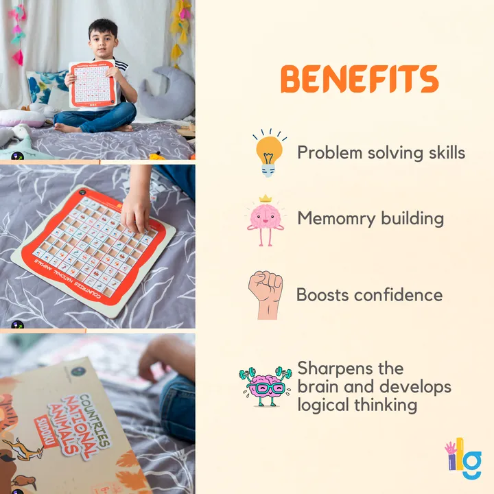 Wooden Sudoku Brain Game for Smart Minds: National Animal