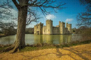 Wooden Travel Souvenir Jigsaw Puzzle for Adults UK England Bodiam Castle East Sussex nitrogen fan profession Puzzle 1000 Piece 