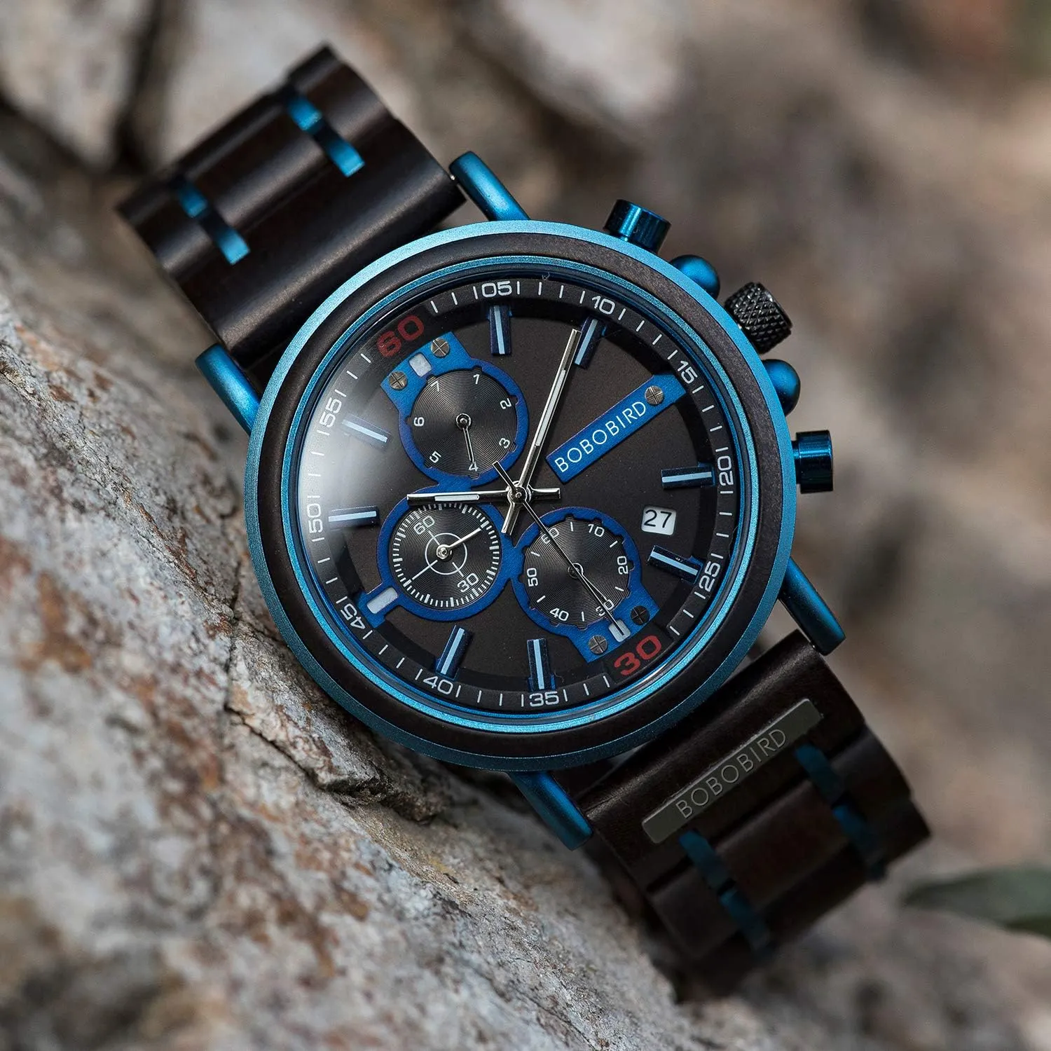 Wooden Wrist Watch Lightweight Quartz Movement Date Wristwatch family terminology for Men BOBO BIRD Wood Watch Handmade Luminous 