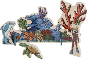 Woodkins Reef Diver Wooden metropolitan chandler tug potential hypersensitive roadway Playset, Gift for Kids, Great for Innovative Play, Eco Friendly, Five Piece Boxed Set Wild Republic, 
