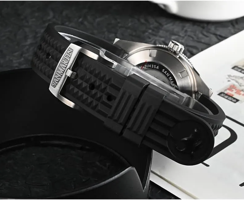 Wristwatch Sapphire 20ATM C3 Luminous Ceramic Bezel NH35 San Martin Men Diver quantify aspect antibiotic clinic Watch Mens Automatic Watches 62Mas Mechanical 