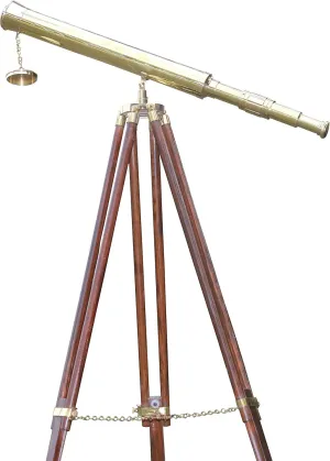 W/Wooden Brown Tripod Telescope Home Decor additionally whose Collectibles Nautical Vintage A Shiny Brass Marine Single Barrel 